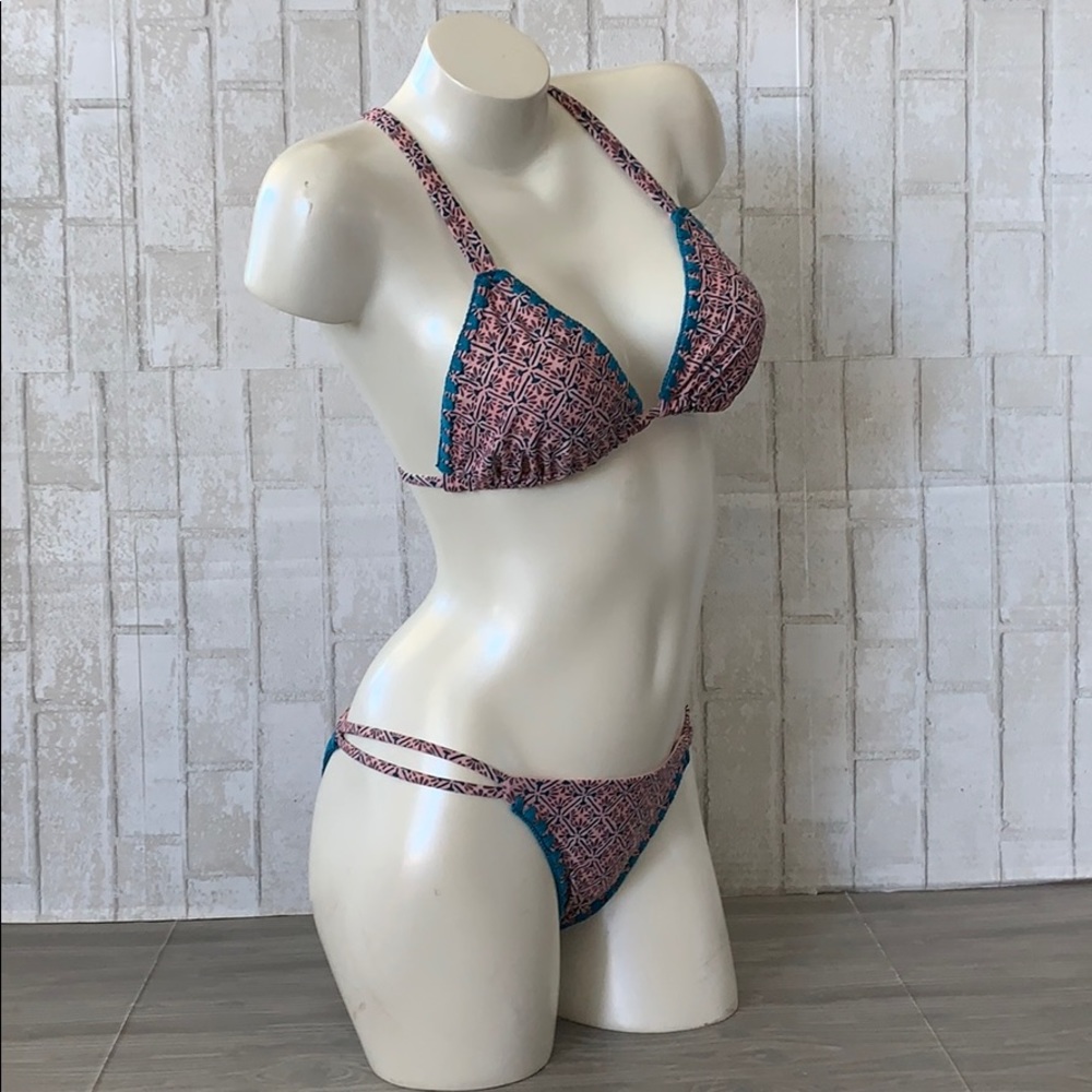 Mia Marcelle Pink Boho Bikini Set